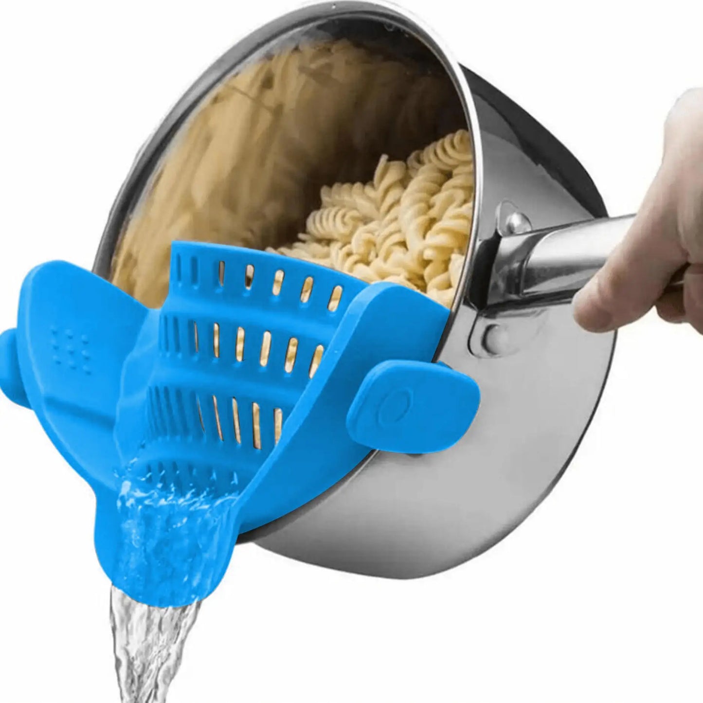 Elevate Your Kitchen Game with the Adjustable Clip-On Pot Strainer – Effortless Straining for Every Cook!