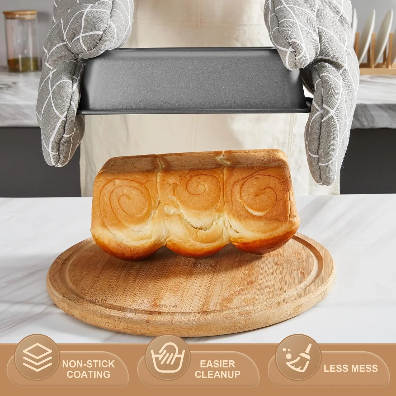 Ultimate 10-Piece Nonstick Bakeware Set - Perfect for Every Kitchen, Featuring Wider Grips and Versatile Pans for All Your Baking Needs in Classic Gray