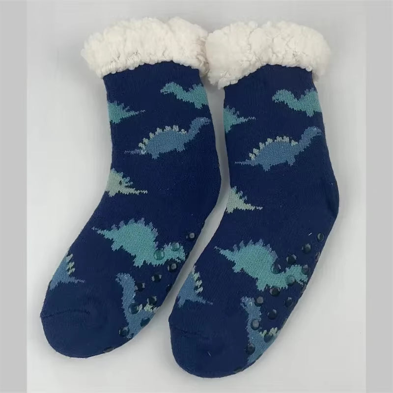 Snuggle Up in Style: Cozy Christmas Fuzzy Socks for Women - Warm, Non-Slip Slipper Socks for Ultimate Indoor Comfort and Perfect Gifting