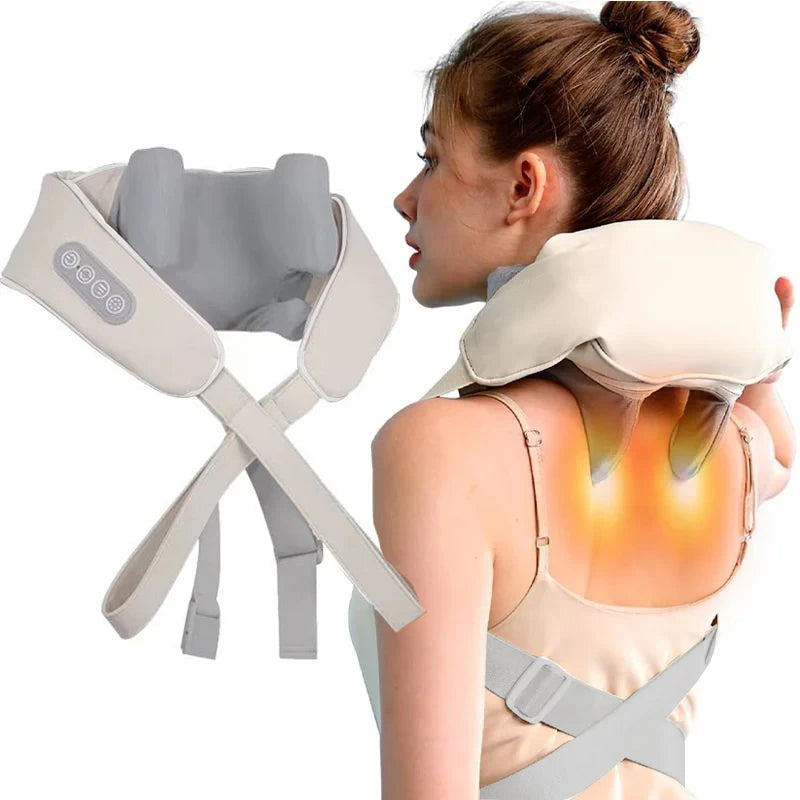 Revolutionary Wireless Neck and Shoulder Massager with Soothing Heat and Advanced Bionic Kneading Technology for Ultimate Relaxation