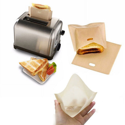 Grilled Cheese & Snack Magic: Non-Stick Reusable Toaster Bags - Set of 5 for Perfectly Toasted Treats!