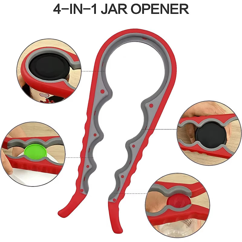Effortless 5-in-1 Easy Grip Can and Bottle Opener - Ideal for Those with Weak Hands, Your Essential Kitchen Tool YY027