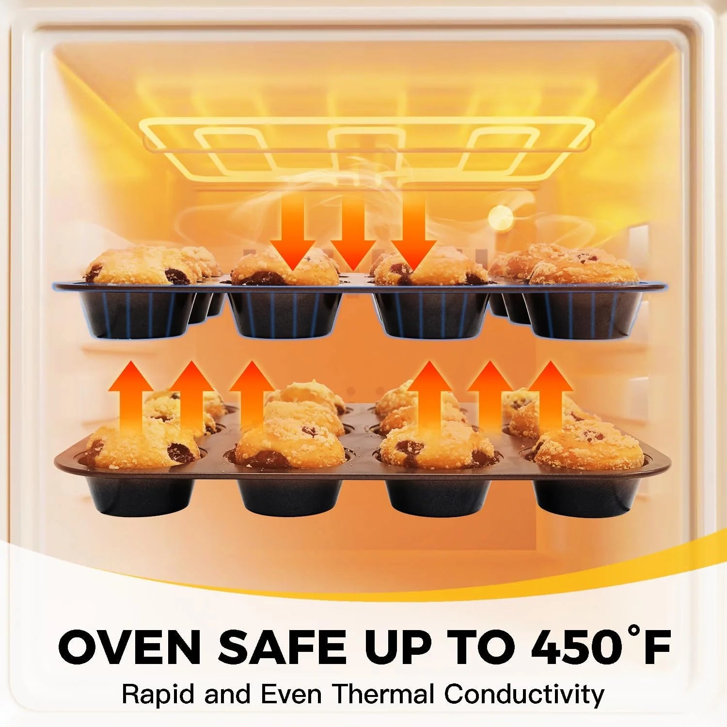 Ultimate 10-Piece Nonstick Bakeware Set - Perfect for Every Kitchen, Featuring Wider Grips and Versatile Pans for All Your Baking Needs in Classic Gray