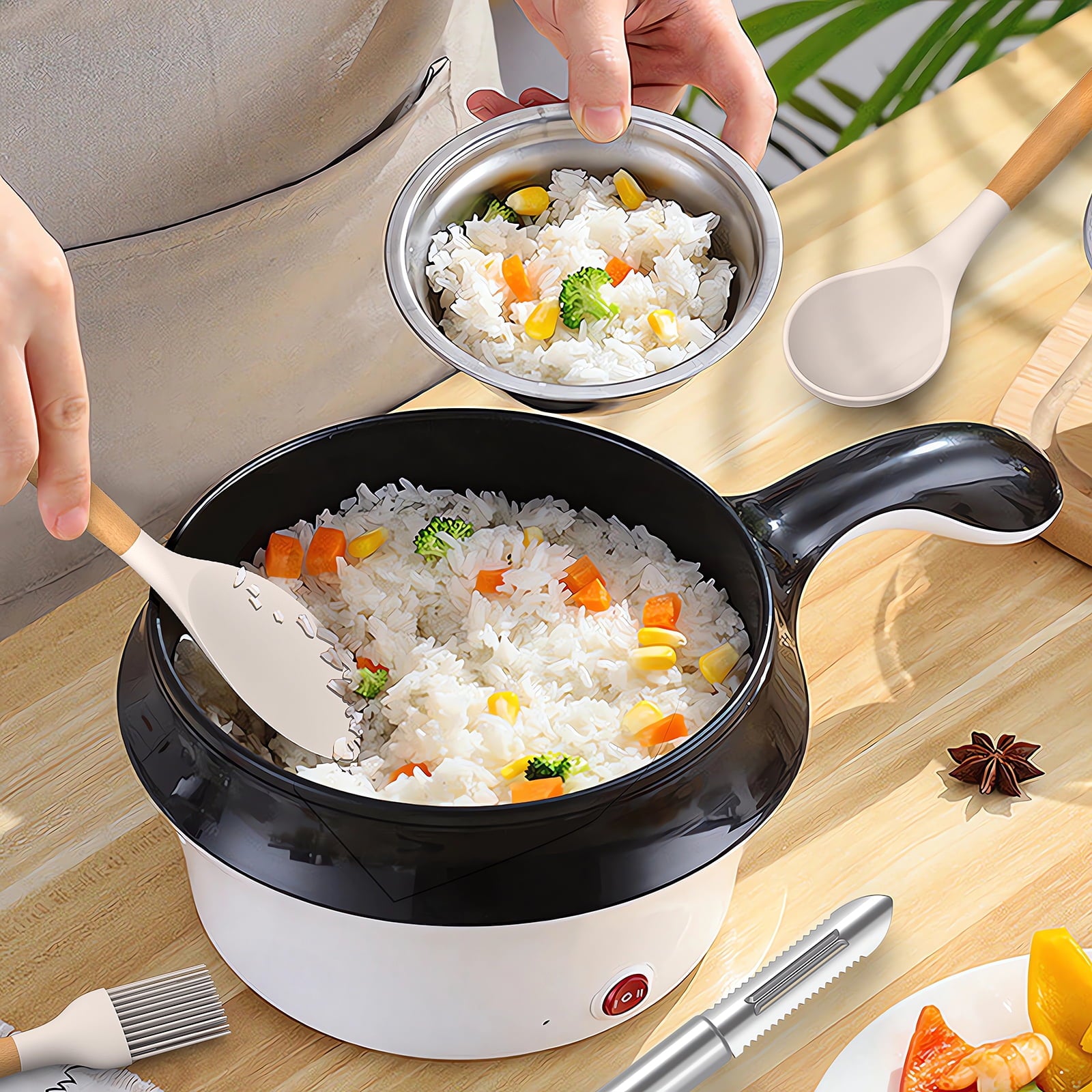 Ultimate 35-Piece Silicone Cooking Utensil Set - 446°F Heat Resistant Kitchen Tools with Wooden Handles, BPA-Free for Non-Stick Cookware (Khaki)