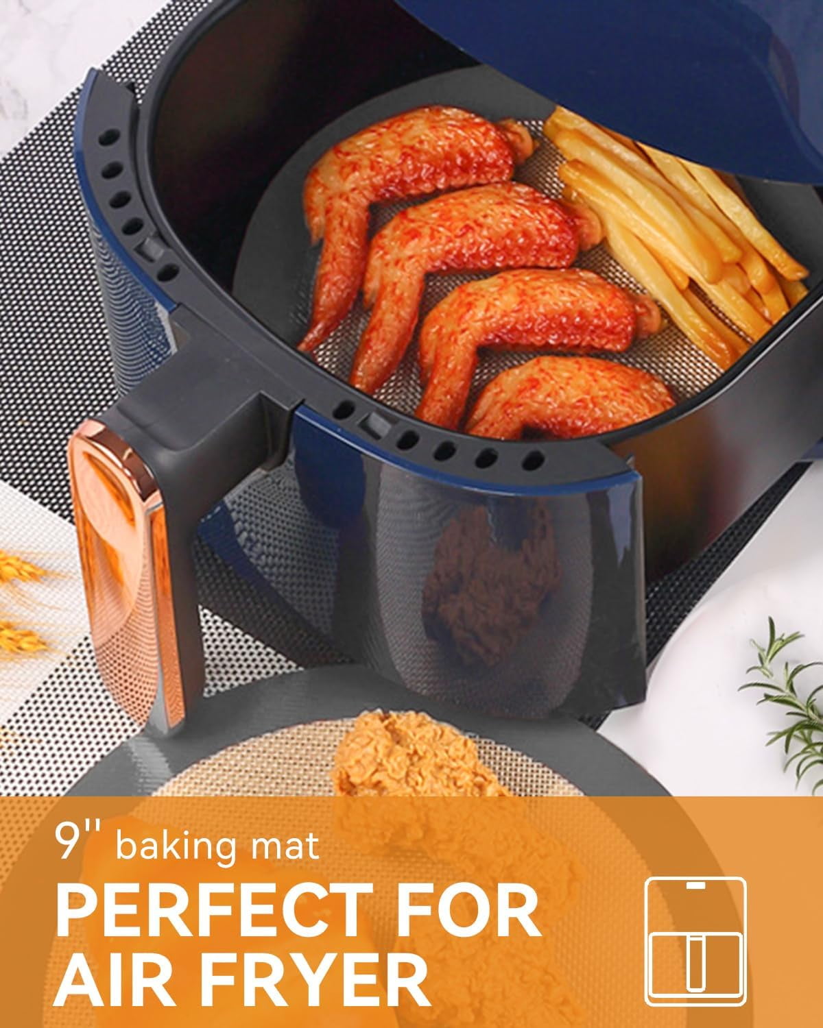 Transform Your Baking Experience with 5PCS Non-Stick Platinum Silicone Baking Mats - Perfect for Half Sheet, Quarter Sheet & 9'' Pizza Pan!