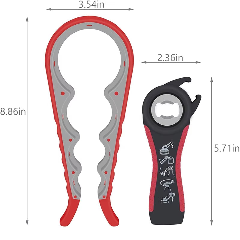 Effortless 5-in-1 Easy Grip Can and Bottle Opener - Ideal for Those with Weak Hands, Your Essential Kitchen Tool YY027