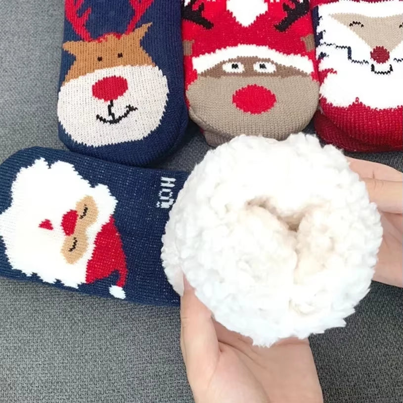 Snuggle Up in Style: Cozy Christmas Fuzzy Socks for Women - Warm, Non-Slip Slipper Socks for Ultimate Indoor Comfort and Perfect Gifting