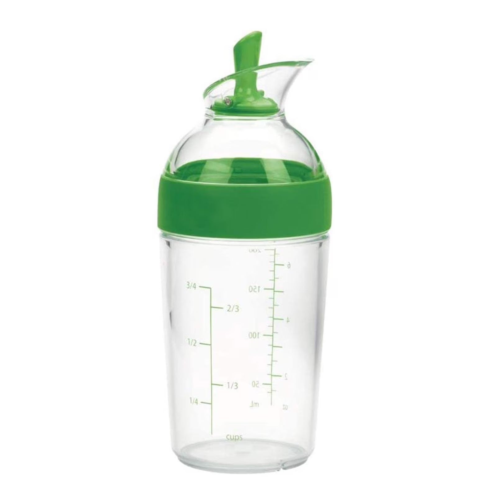 Salad Dressing Shaker Container Bottle Universal Manual Sauces Mixer Juice Mixing Bottle Resistant 8.4With Measurement