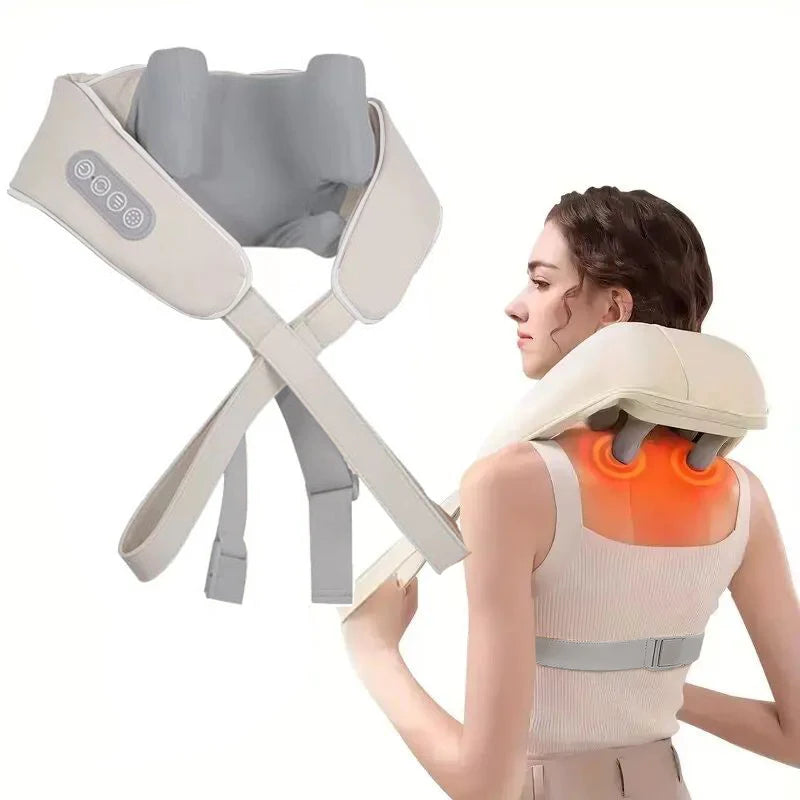 Revolutionary Wireless Neck and Shoulder Massager with Soothing Heat and Advanced Bionic Kneading Technology for Ultimate Relaxation