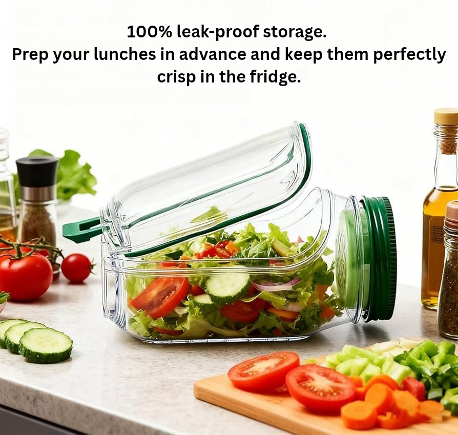 The Linnycore Salad Jar: All-in-One Fresh Lunch System