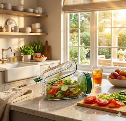The Linnycore Salad Jar: All-in-One Fresh Lunch System